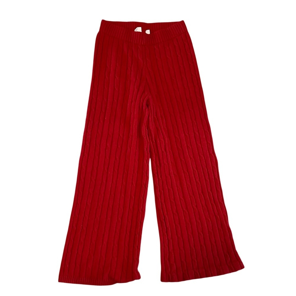 GAP Kids Red Ribbed Knit Wide Leg pants‎